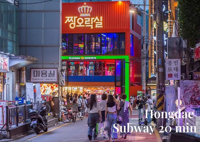 アパート Gangnam Hongdae 3 Queen Beds Free Dryer *