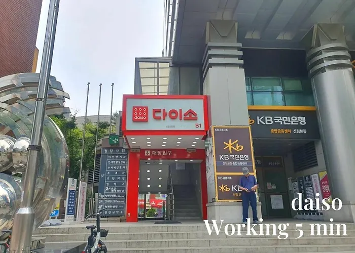 Gangnam Hongdae 3 Queen Beds Free Dryer アパート ソウル特別市