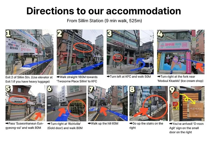 Gangnam Hongdae 3 Queen Beds Free Dryer *